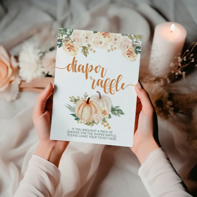 Affiche SYMBOLE citrouille Baby shower Déchets (Créateur téléchargé)