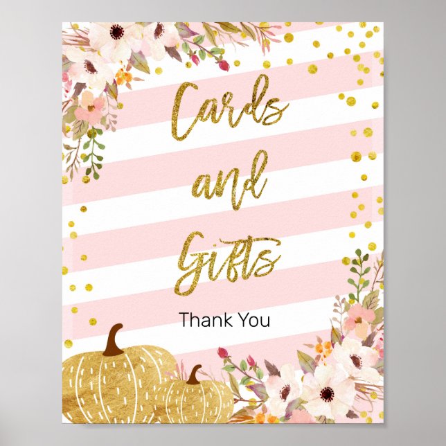 Affiche Symbole citrouille des cartes et cadeaux aquarelle (Devant)