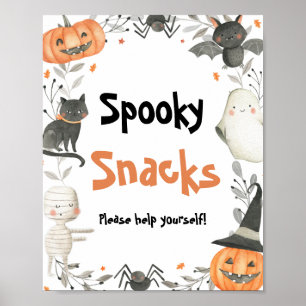 Affiche SYMBOLE Citrouille Halloween Ghost Éffrayant Snack