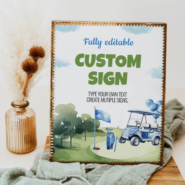 Affiche Symbole classique de Golf Boy Anniversaire Table d (Créateur téléchargé)