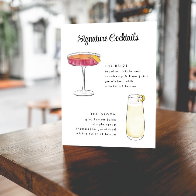 Affiche Symbole Cocktails à main vintage (Créateur téléchargé)