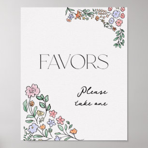 Affiche Symbole coloré Fête des mariées botanique Faveurs
