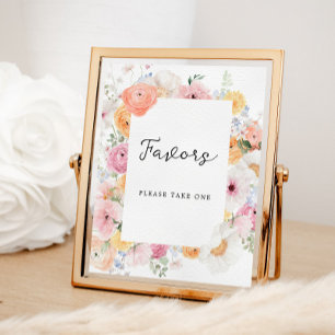 Affiche Symbole coloré Pastel Fleurs Faveurs