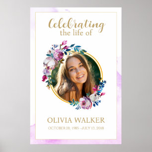 Affiche Symbole commémoratif des funérailles de photos de 