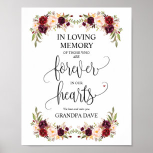 Affiche Symbole commémoratif Forever In Our Hearts v8