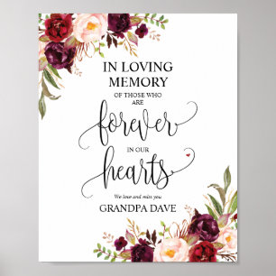 Affiche Symbole commémoratif Forever In Our Hearts v9