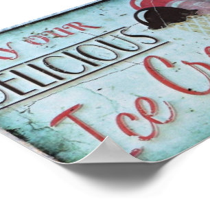 Affiche Symbole crème glacée réplique antique