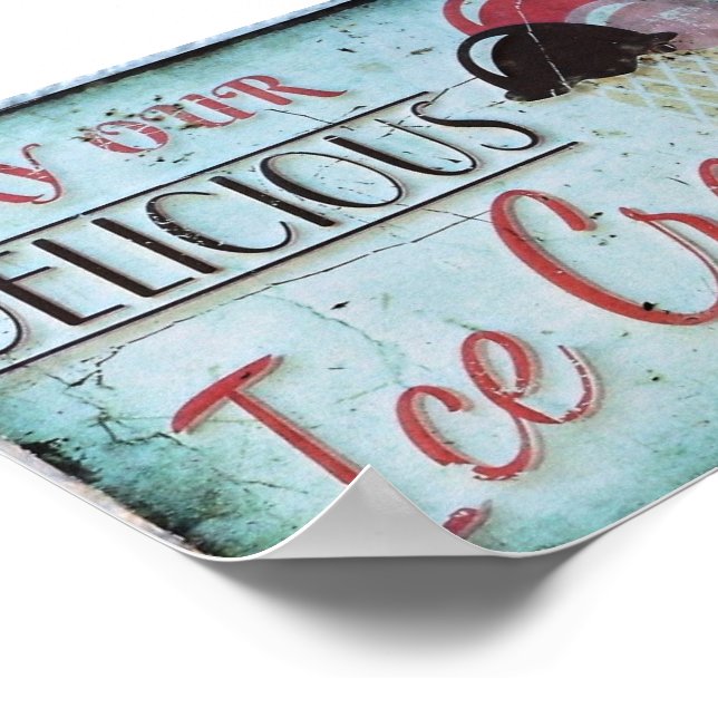 Affiche Symbole crème glacée réplique antique (Coin)