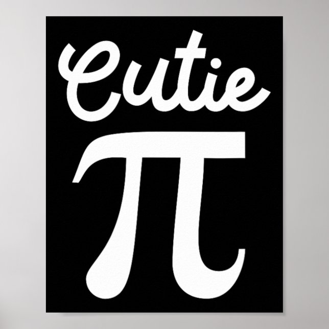 Affiche Symbole Cutie Pi Clair Geek Enthousiaste des mathé (Devant)