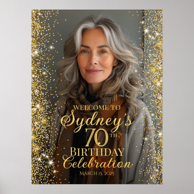 Affiche Symbole d'accueil en or (Devant)