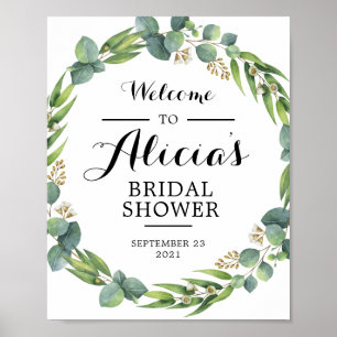 Affiche Symbole d'accueil Eucalyptus