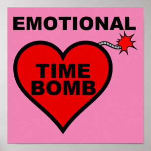 Affiche Symbole d'affiche amusant de la bombe à retardemen