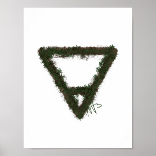 Affiche Symbole d'alchimie de l'élément rocheux de la Terr