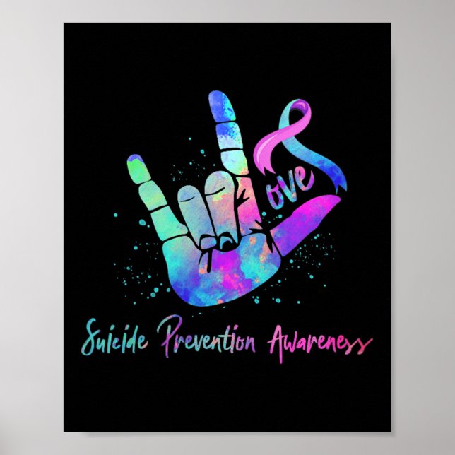 Affiche Symbole d'amour des femmes Prévention du suicide (Devant)