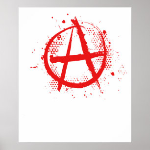Affiche symbole-d'anarchie vintage