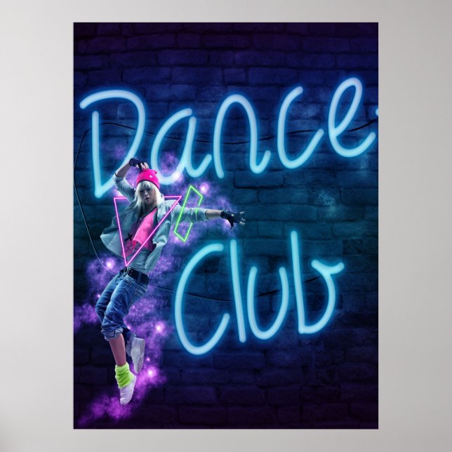 Affiche Symbole Dance Club Neon (Devant)