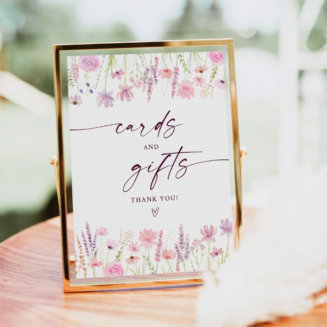 Affiche Symbole d'anniversaire Boho Pink Fleur sauvage Car (Créateur téléchargé)