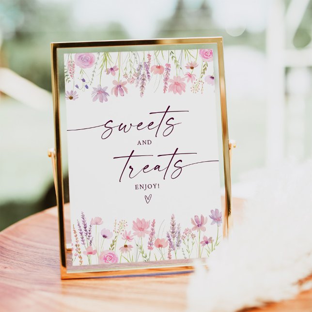 Affiche Symbole d'anniversaire Boho rose Fleur sauvage (Créateur téléchargé)