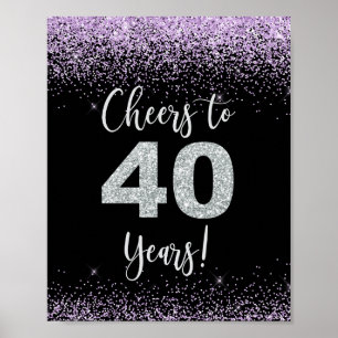 Affiche Symbole d'anniversaire de 40 ans