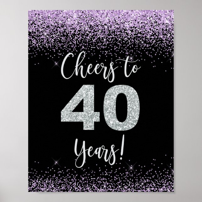 Affiche Symbole d'anniversaire de 40 ans (Devant)
