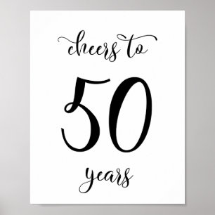 Affiche Symbole d'anniversaire de 50 ans