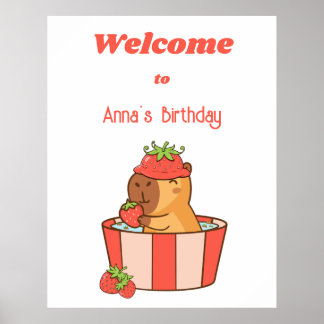 Affiche Symbole d'anniversaire de Capybara | Symbole de la