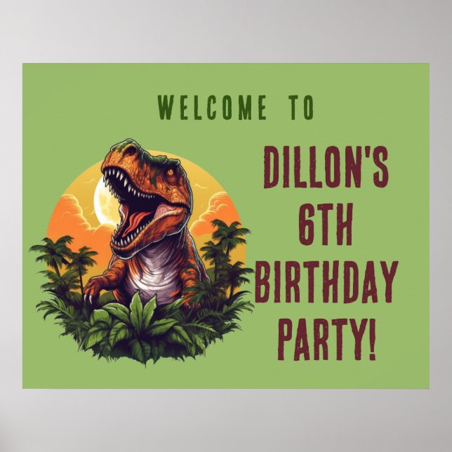 Affiche Symbole d'anniversaire de Dinosaur Rawr (Devant)