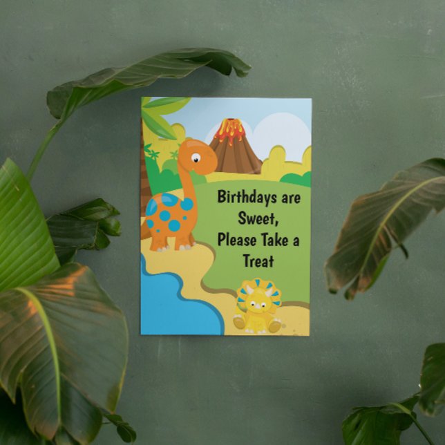 Affiche Symbole d'anniversaire de Dinosaur Soins (Créateur téléchargé)