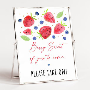 Affiche Symbole d'anniversaire de la fraise Blueberry Favo