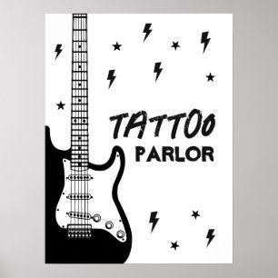 Affiche Symbole d'anniversaire de la Guitare de Rock et de