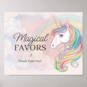 Affiche Symbole d'anniversaire de la licorne