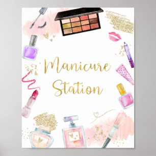 Affiche Symbole d'anniversaire de la station de manucure G
