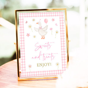 Affiche Symbole d'anniversaire de l'oie Spring Rose Daisy