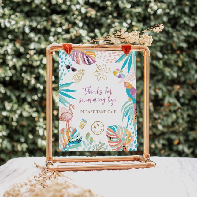 Affiche Symbole d'anniversaire des Faveurs tropicales (Créateur téléchargé)