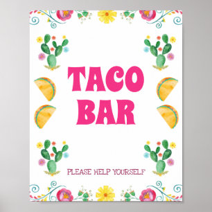 Affiche Symbole d'anniversaire des Filles Taco Deux Fois F