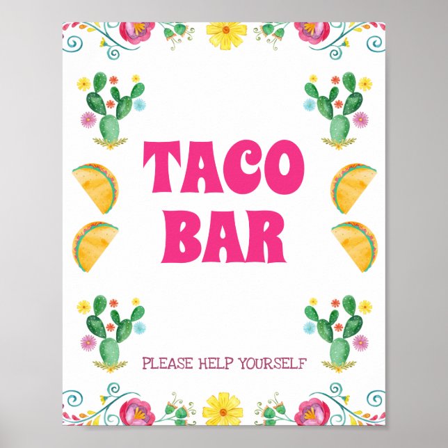 Affiche Symbole d'anniversaire des Filles Taco Deux Fois F (Devant)