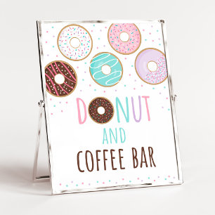 Affiche Symbole d'anniversaire du bar à café et à beignets