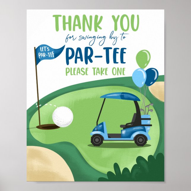 Affiche Symbole d'anniversaire du Merci Golf Parc Tee Boy (Devant)