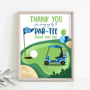 Affiche Symbole d'anniversaire du Merci Golf Parc Tee Boy