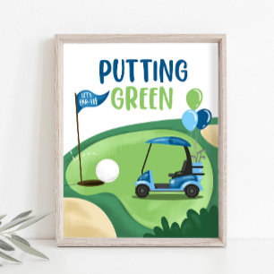 Affiche Symbole d'anniversaire du parc de golf Putting Gre