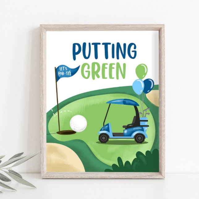 Affiche Symbole d'anniversaire du parc de golf Putting Gre (Créateur téléchargé)