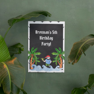 Affiche Symbole d'anniversaire du Pirate Fun