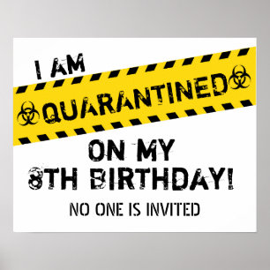 Affiche Symbole d'anniversaire en quarantaine