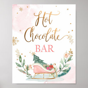 Affiche Symbole d'anniversaire Hot Chocolate Bar Cocoa Sle