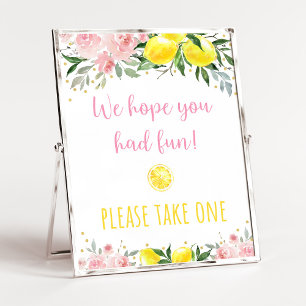 Affiche Symbole d'anniversaire Lemonade Rose Floral Favori