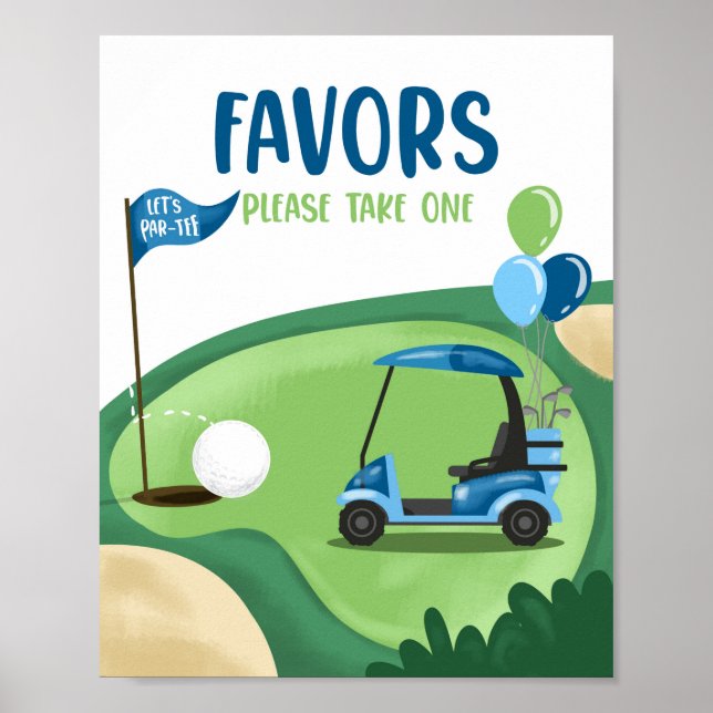 Affiche Symbole d'anniversaire Merci Golf Parc-Tee Boy (Devant)