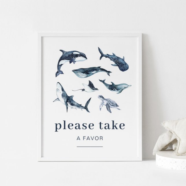 Affiche Symbole d'anniversaire Ocean Animals Favoriser (Créateur téléchargé)