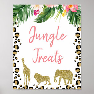 Affiche Symbole d'anniversaire Safari Parties scintillant
