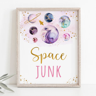 Affiche Symbole d'anniversaire Space Junk Rose Gold