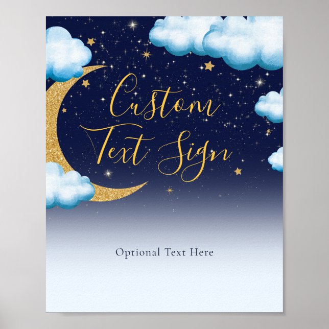 Affiche Symbole d'anniversaire Twinkle Little Star Blue Bo (Devant)